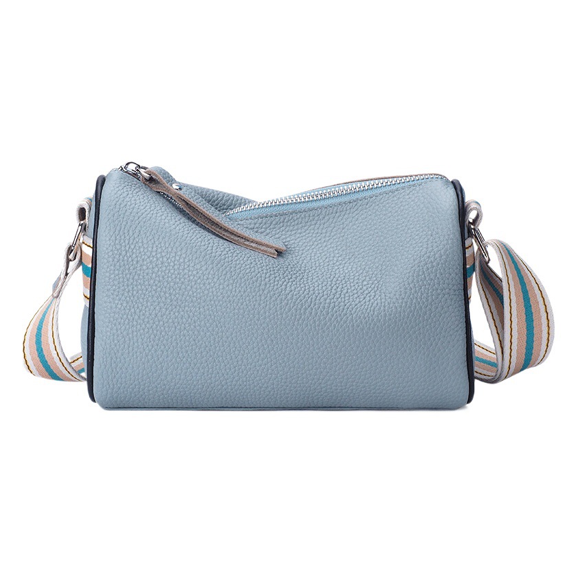 Nuevo bolso cruzado de cuero genuino para mujer, bolso tipo almohada de alta gama, moderno, versátil y a la moda, bolso de hombro informal de nicho de cuero de vaca