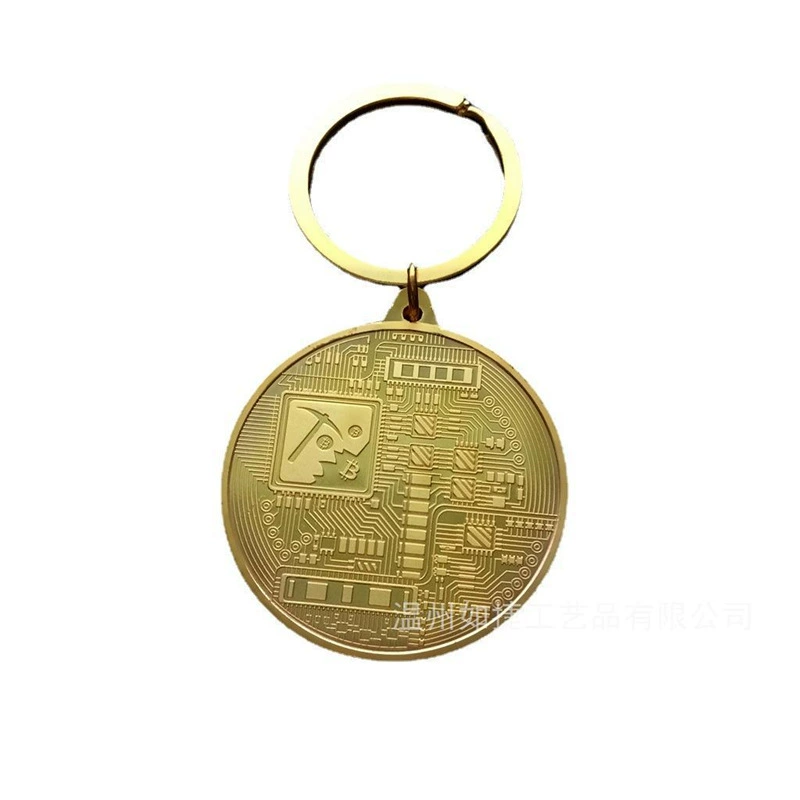 Граница творческие художественные изделия Bitcoin виртуальной валюты Bitcoin commemorative coin биткоин метал монета-брелок фабрика
