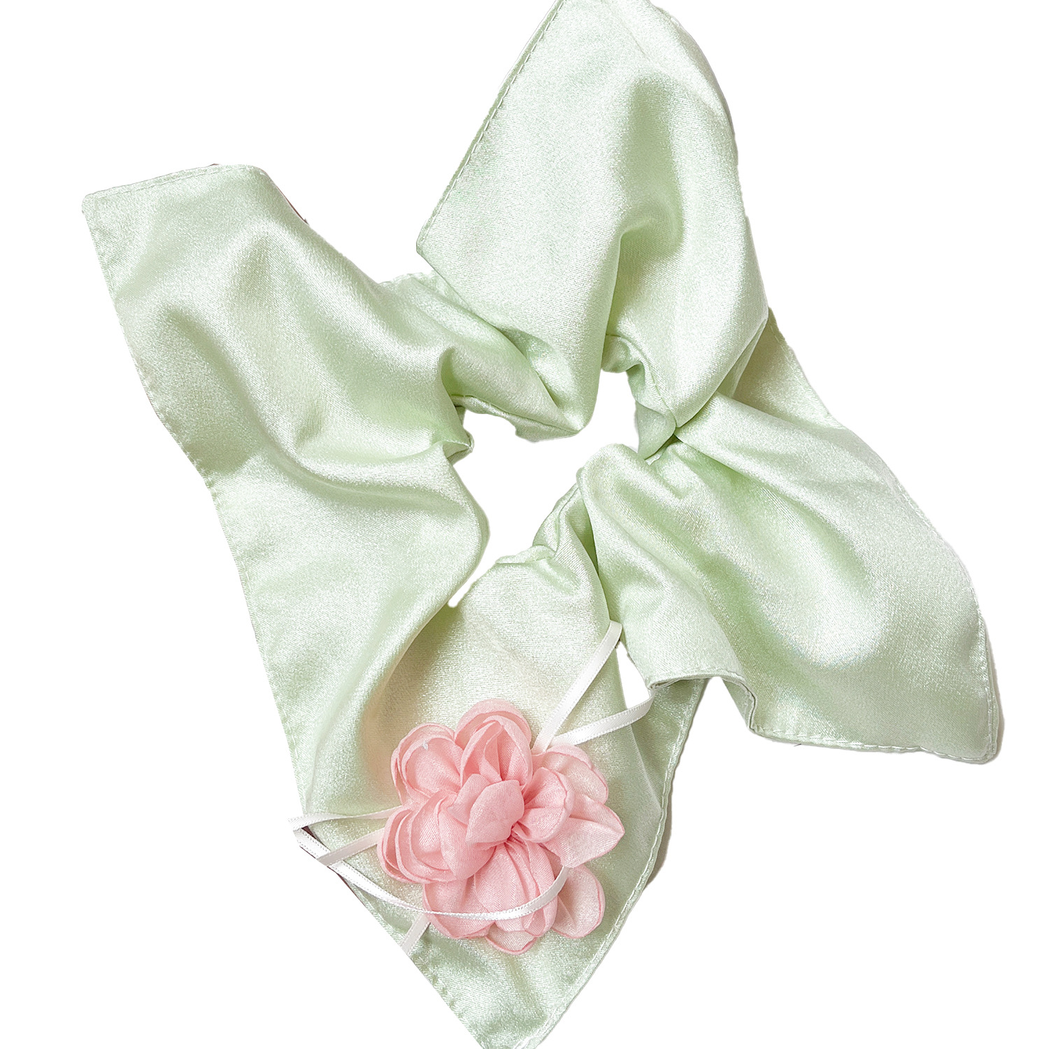 Aiyushan camellia toallas cuadradas cuadradas anillo de cabello de alto nivel de estilo extranjero de moda cabello de cola de caballo bola cabeza de cabello
