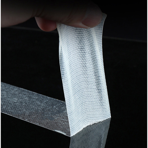 High-strength double-sided adhesive yellow high-viscosity wide carpet double-sided tape transparent grid fiberglass tape