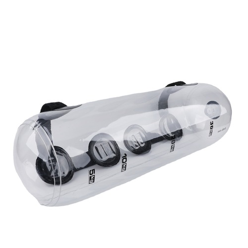 Transparent fitness water bag, water-filled weight-bearing software dumbbell, portable energy column strength training, inflatable weightlifting bag