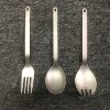 Titanium cutlery Titanium spoon Pure titanium fork Camp outdoors tableware Free of charge Laser inscription LOGO