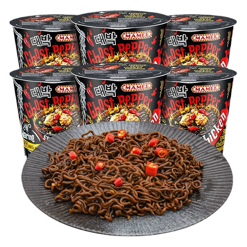 Малайзия импортировала MAMEE Мумия соул-брейк пряный онлайн знаменитости призрак перец чашка лапша Смешанная лапша 24 бочки лапша быстрого приготовления
