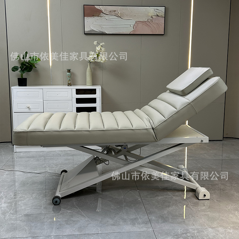Cama de belleza eléctrica con agujeros respiratorios, control de pies libres, ajuste de masaje corporal SPA, sillón relajado, calefacción de la superficie de la cama