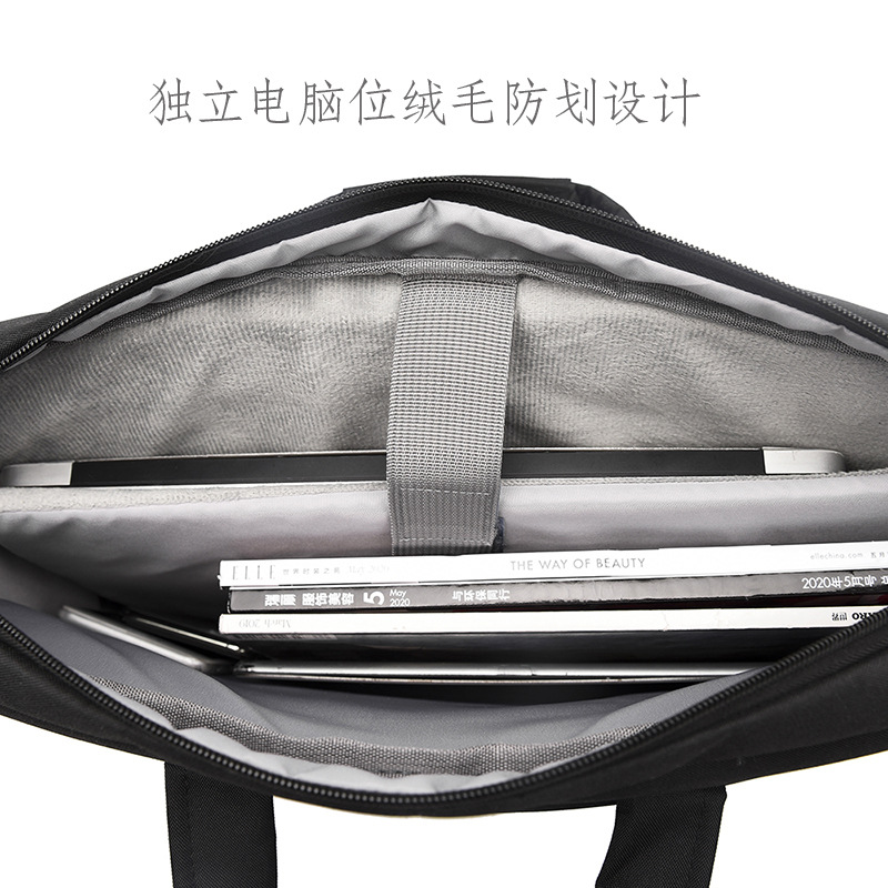 15.6 Pulgada bolso portátil airbag de gran capacidad bolso de computadora a prueba de choque portátil simple viaje de negocios maletín