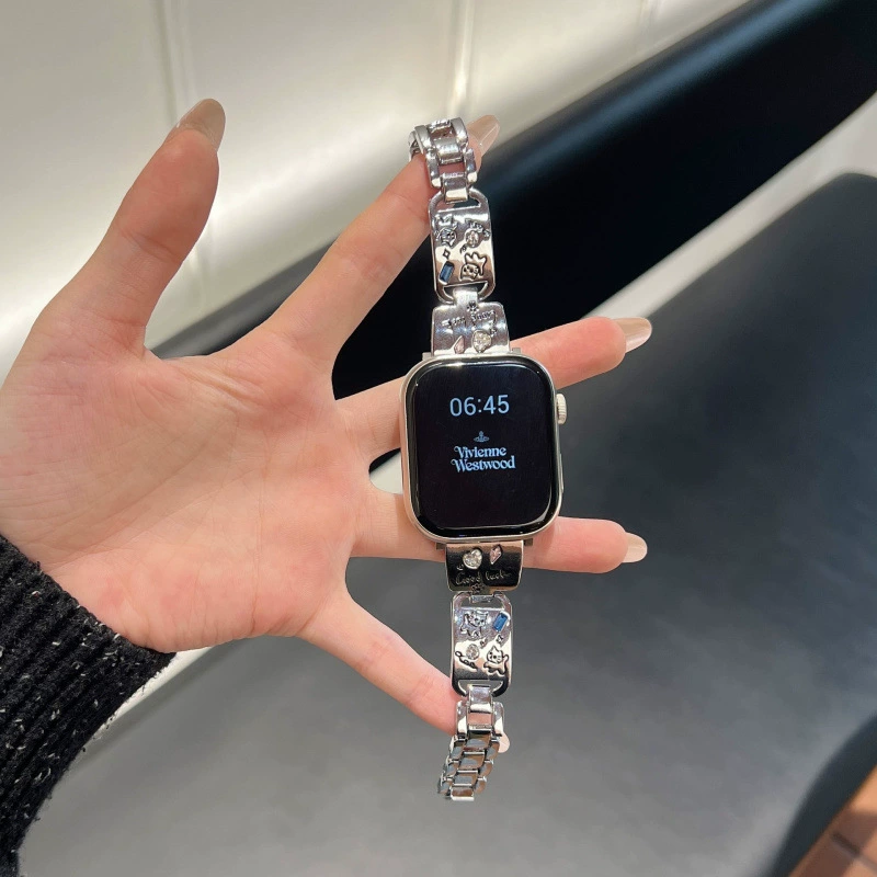 Милый котенок с металлическим браслетом подходит для applewatchs10, Apple Watch iWatch987 поколения SE