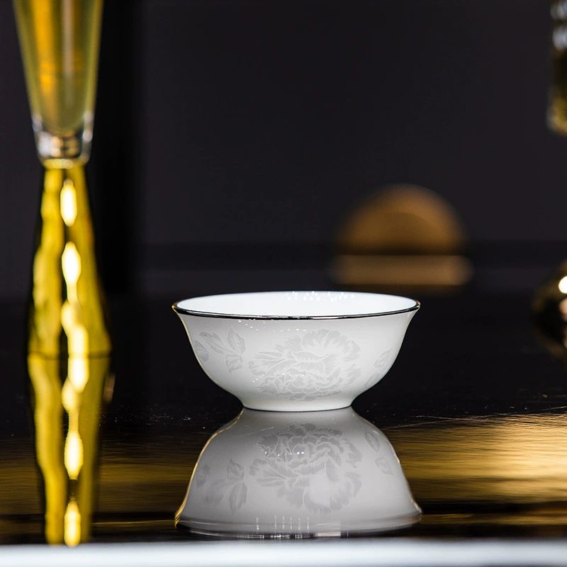 Jingdezhen bone porcelain tableware household European-style rice bowl noodle bowl ceramic dishes dish bowl soup bowl soup free combination petty bourgeois