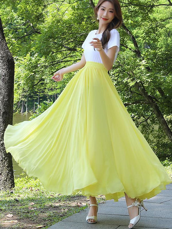 720 degrees chiffon big skirt