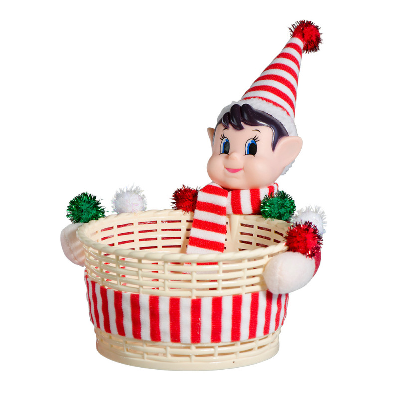 クリスマス装飾クリスマスエルフキャンディバスケットクリスマスデスクトップ装飾品子供のキャンディスナックパーティー装飾|undefined