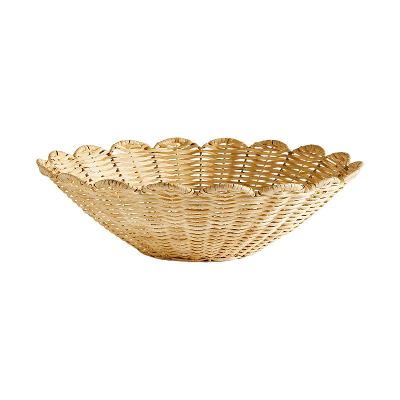 Cestas de frutas de caña naturales creativas nórdicas canasta de almacenamiento doméstica juguetes para niños canasta de bocadillos control remoto canasta de artículos