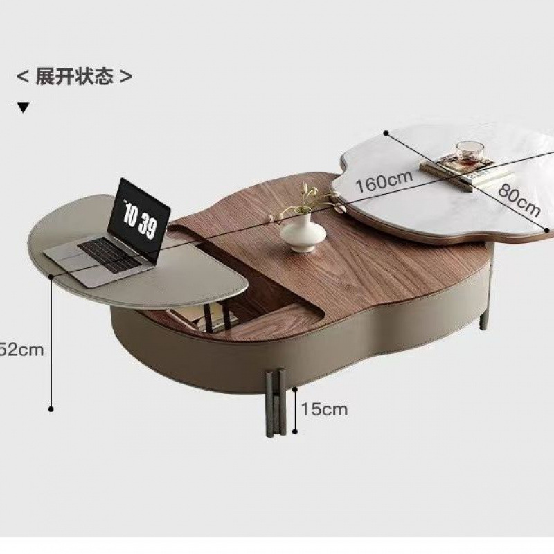 24개의 새로운 스타일의 거실 커피 테이블 [리프팅 가능] 다기능 수납 모델