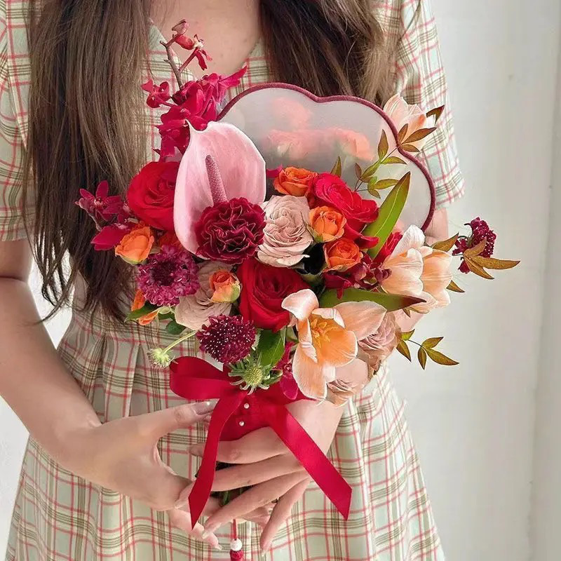 七夕婚礼手捧花新娘手捧结婚出片郁金香领证花拍照道具|undefined
