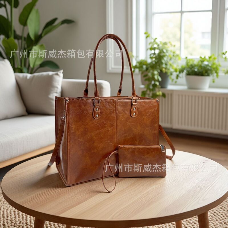 Independent Site Hot-Selling Laptop Handbag with Insulated Lunch Compartment and Pen Compartment, Women's Crossbody Bag