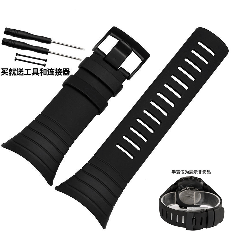 Suitable for suunto suunto Watch Strap CORE CORE Series Silicone Black Soft Silicone Rubber Strap