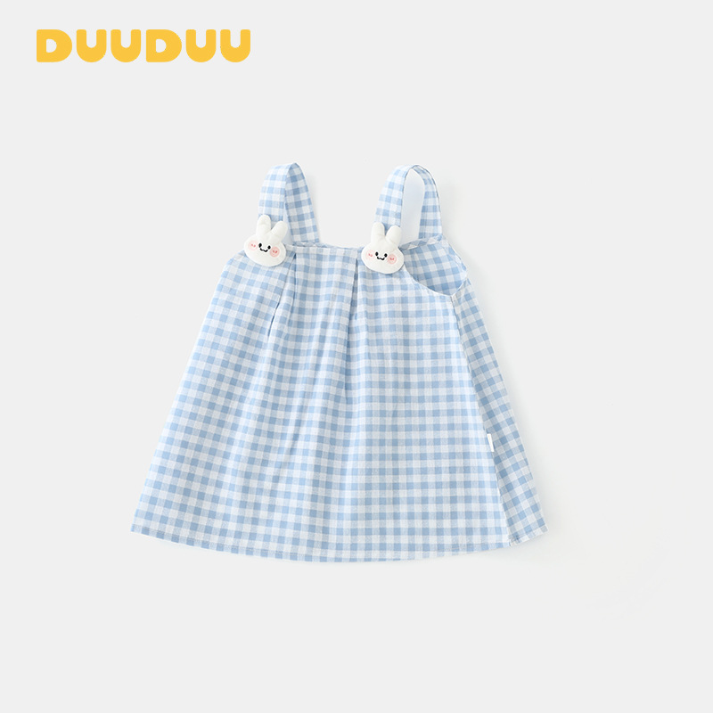 DUUDUU Blues 2025 Summer Cool Sense Thin Sling Baby Skirt Korean Style Style A Girl's dress