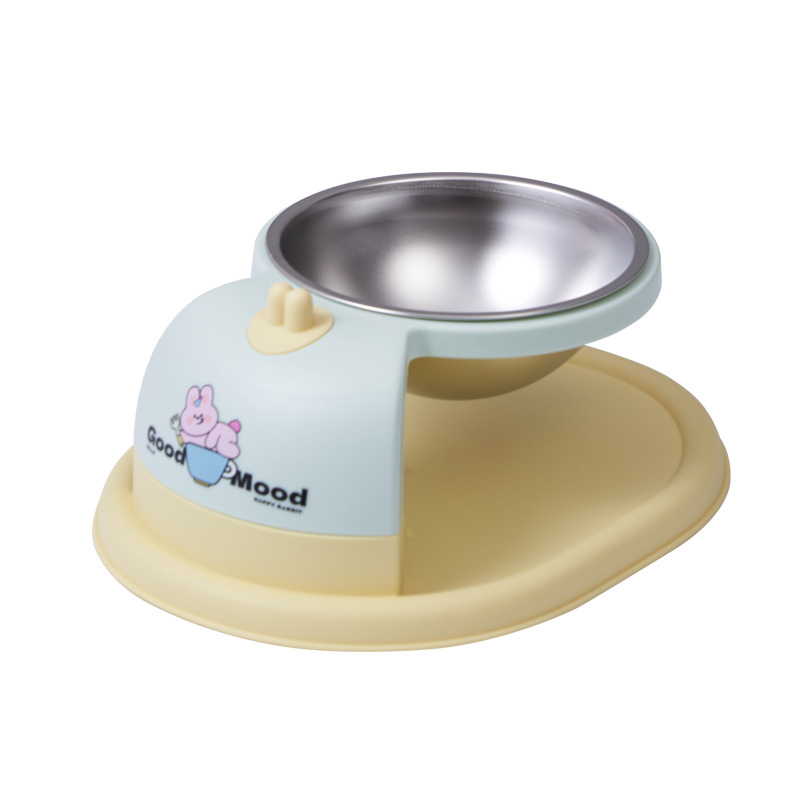 Tazón de gato suspendido de acero inoxidable Tazón único de color dopamina para mascotas Tazón de alta protección cuello de agua potable Tazón de perro Tazón de arroz Teddy