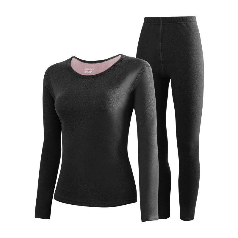 2025 秋と冬の新ラクダの毛サーマル下着メンズベルベット肥厚秋服と長ズボン女性のサーマルスーツ卸売|undefined