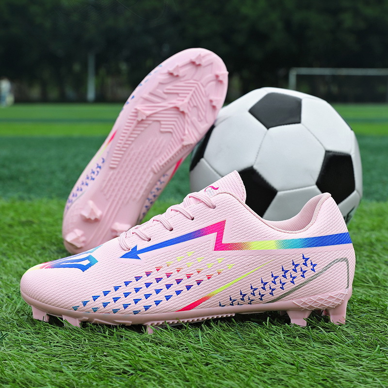 2025 nuevos zapatos de fútbol antideslizantes de clavos largos zapatos de entrenamiento deportivo para hombres y mujeres zapatos deportivos adolescentes al por mayor