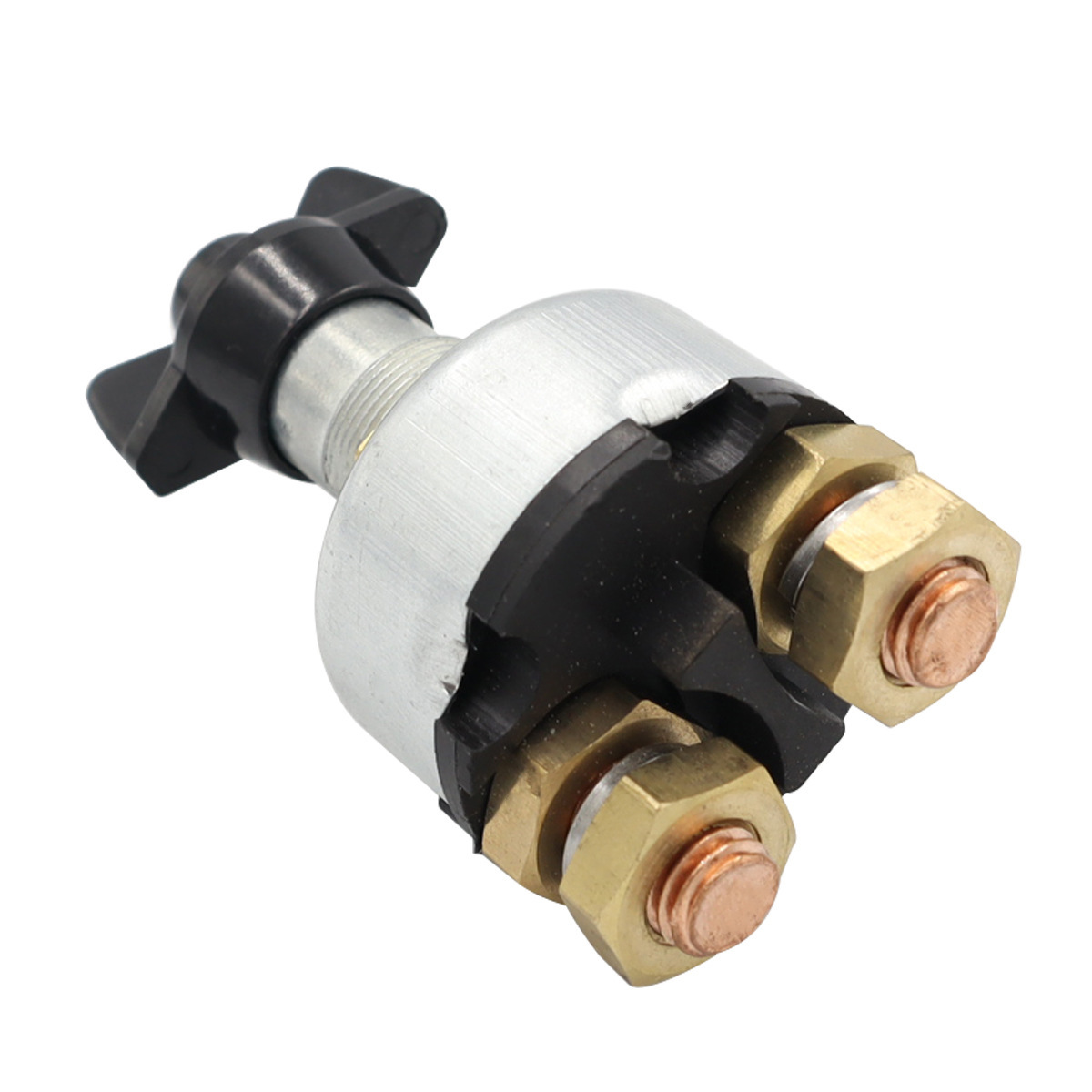 Car modification battery power-off switch 12-24V anti-leakage knob-type battery main switch with copper terminals