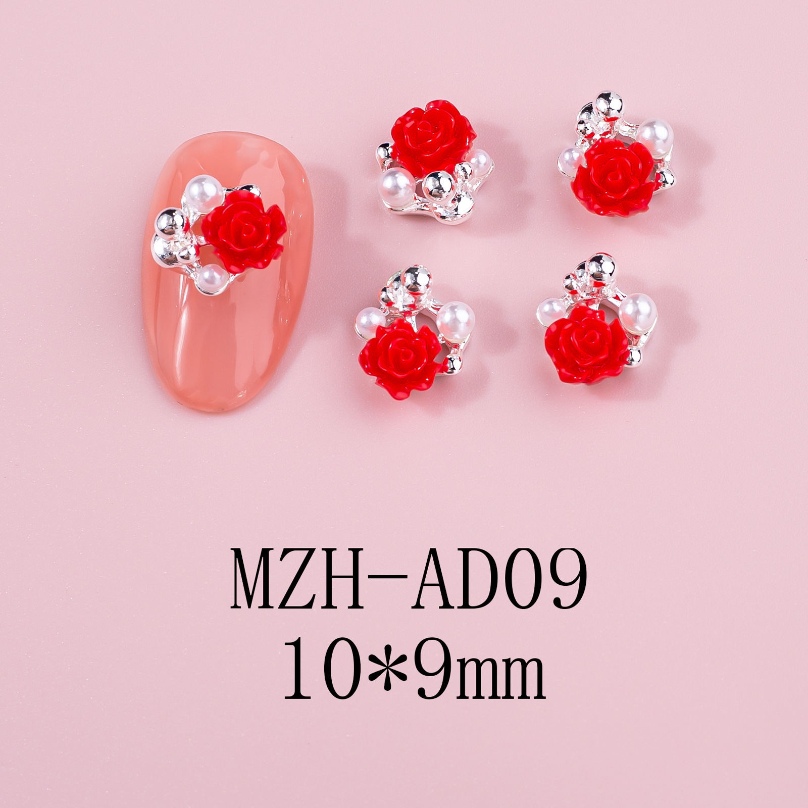 Nueva decoración de uñas, diamantes, camelia, accesorios de uñas, montones de rosas, accesorios de diamantes, uñas, joyas de uñas