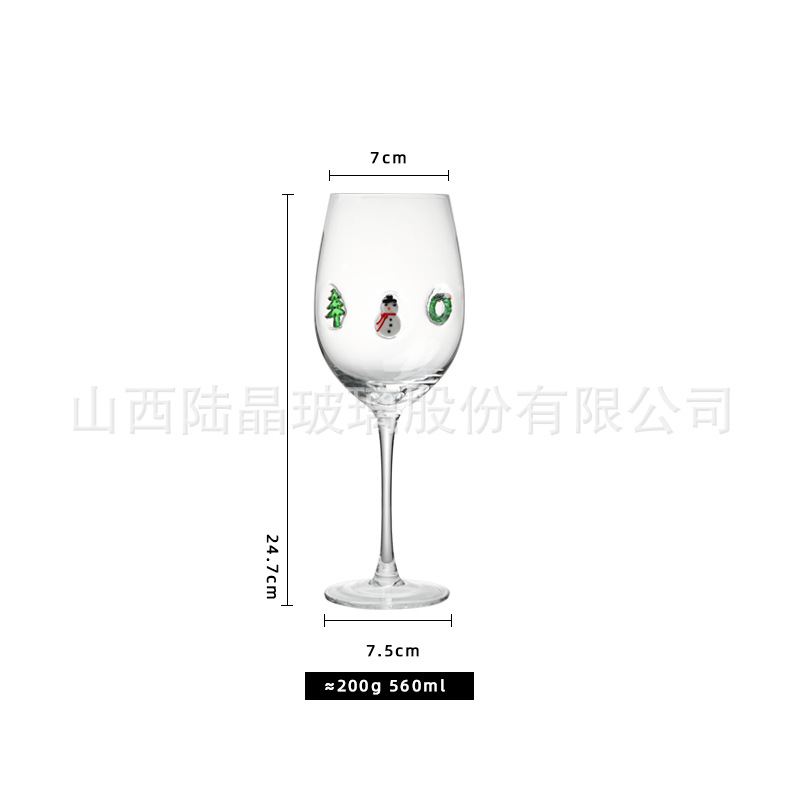 Customizado nuevo vidrio de color de Navidad vidrio de cristal taza de bebida especial soplado artificial taza de jugo taza de forma