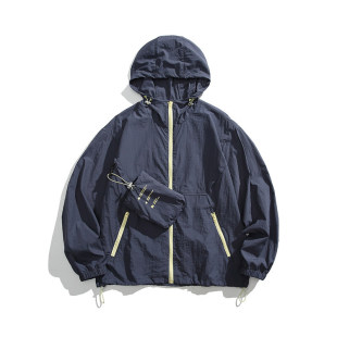 City Fanpin 2025 Japanese cityboy Couple Neutral Vertical Collar Thin Zipper Sunscreen Jacket Coat