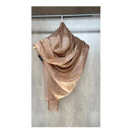 欧洲单经典腰果花提花薄款山羊绒围巾轻薄戒指绒大尺寸羊绒披肩