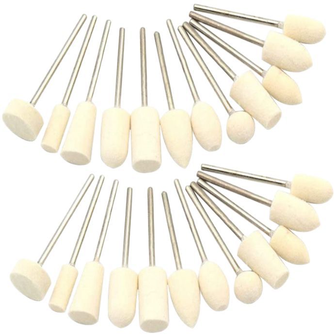 Cabeza de pulido de lana de soporte 12PC, lijadora de uñas, cabezal de pulido de uñas eléctrico, juego de cabezal de pulido de lana