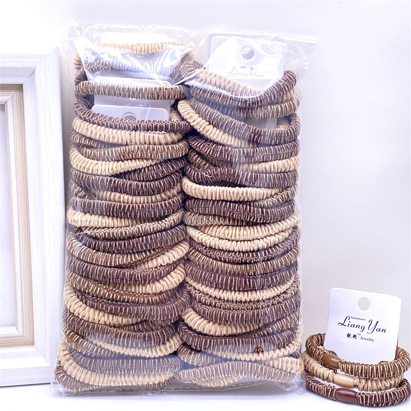 Recomendar 5 tarjetas Diamond Ball Pearl banda de goma cuentas de oro banda para el cabello cuerda para el cabello dos yuanes tienda accesorios para el cabello accesorios para la cabeza SUMINISTRO DE puesto