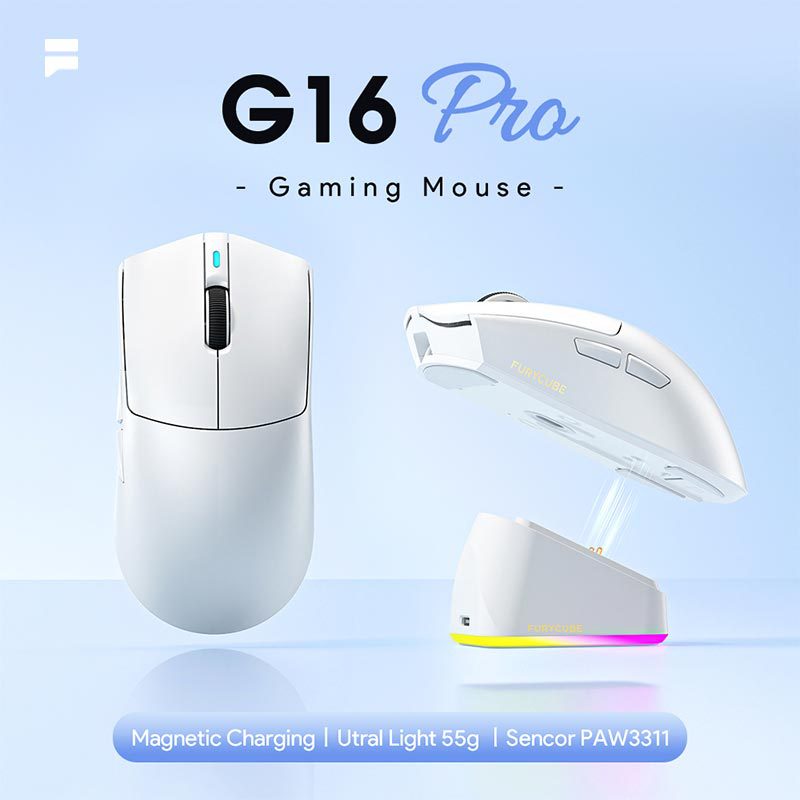 FURYCUBE Lightweight G16Pro three-mode wireless mouse for big…