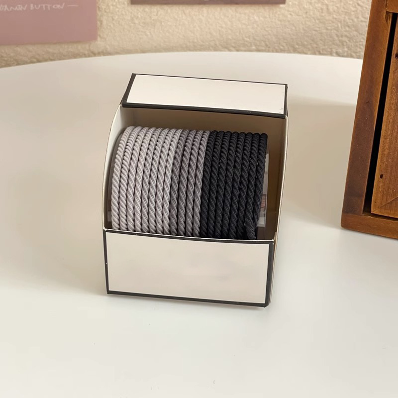 Liga de goma para el cabello de mujer, coleta alta, liga para el cabello, verano 2025, nueva liga de goma para adultos, liga para el cabello de verano, estuche de cuero.