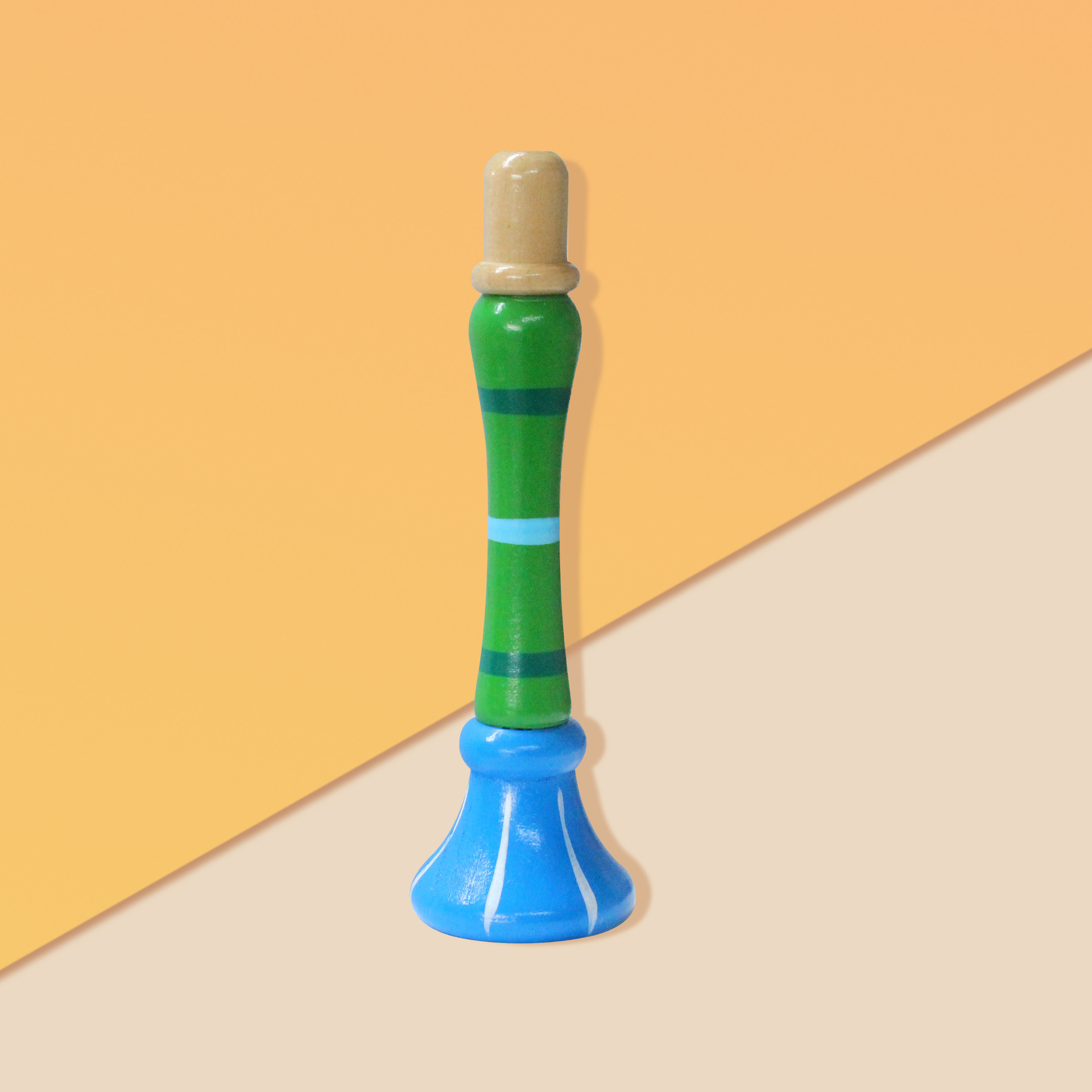 Fábrica directa de los niños tocando instrumento musical trompeta de madera infantil niños educación temprana instrumento musical juguete material didáctico al por mayor