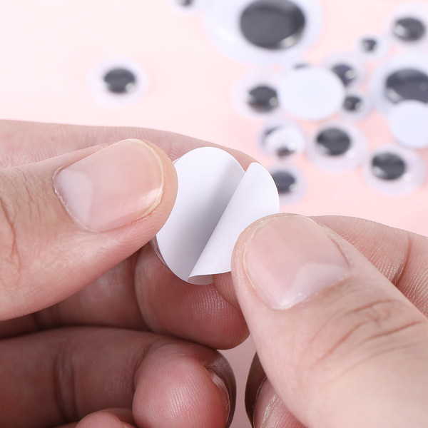 Multi-specification black and white movable eye beads with adhesive…