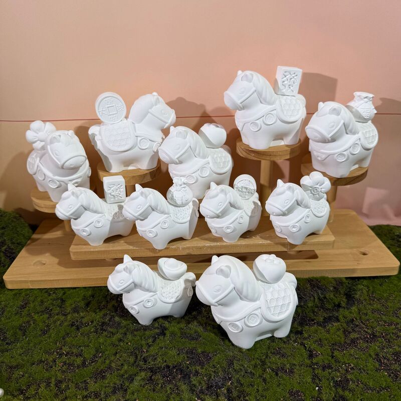 Year of the Horse New Model Turn and Get Rich Aromatherapy Plaster Doll White Embryo DIY Prosperity and Blessing Creative New Year's Day Gift Year of the Horse New Model Turn and Get Rich Aromatherapy Plaster Doll White Embryo DIY Prosperity and Blessing Creative New Year's Day Gift
