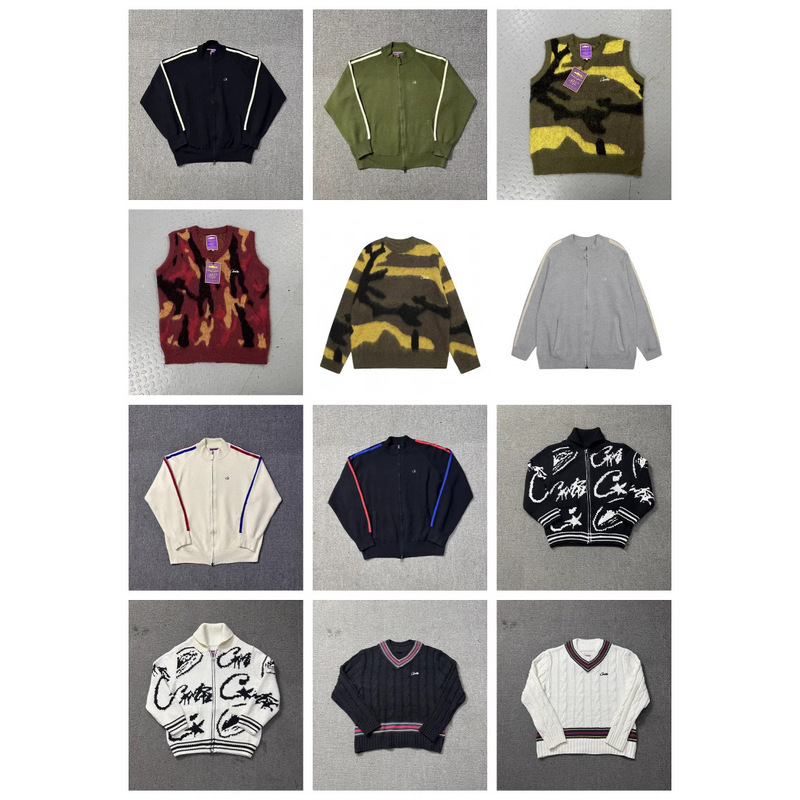 Corteiz Cross-Border Trendy Brand Sweater Zipper Cardigan Jacket American Retro Street Hip-Hop Unisex Jacket Corteiz Cross-Border Trendy Brand Sweater Zipper Cardigan Jacket American Retro Street Hip-Hop Unisex Jacket