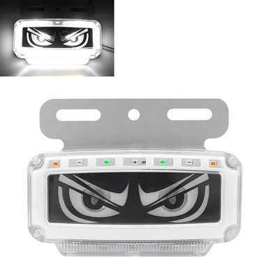 Cross-Border Truck Side Lights 24V Truck Devil Eye Side Lights Warning Lights Driving Lights Side Marker Lights Signal Lights (Other lights) - white