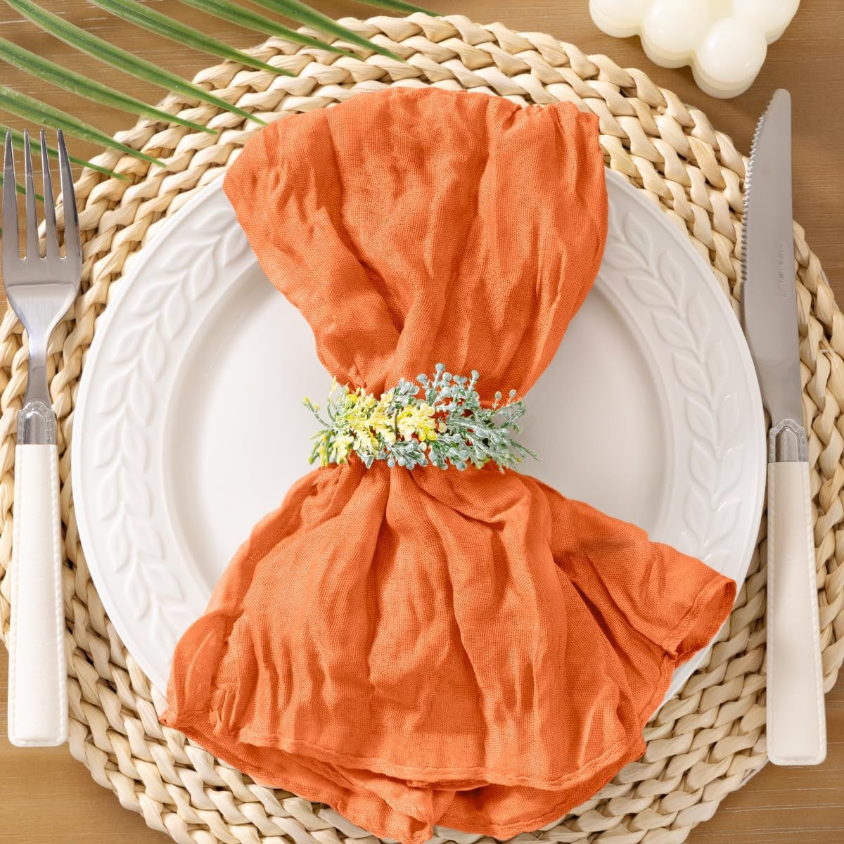 Transfronterizo Amazon crepe tela arrugada tela servilleta poliéster tela de gasa de Bali fiesta de boda tela de boca decoración pliegues