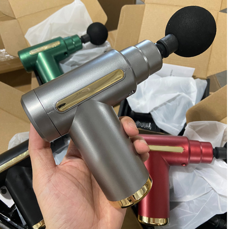 迷你筋膜枪多功能肌肉放松全身小型按摩器静音电动肩颈按摩改装头|undefined