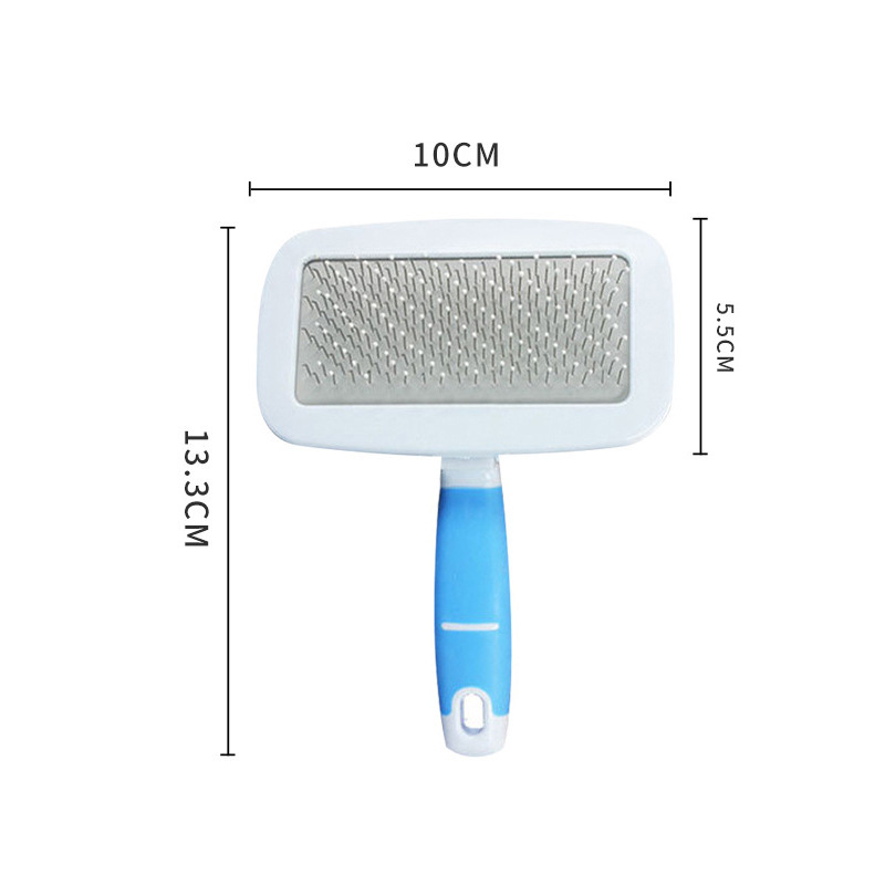 Transfronterizo T9 peine de autolimpieza pelo de la pierna gato peine de mascotas peine de pelo flotante cepillo de depilación peine de perro suministros de limpieza