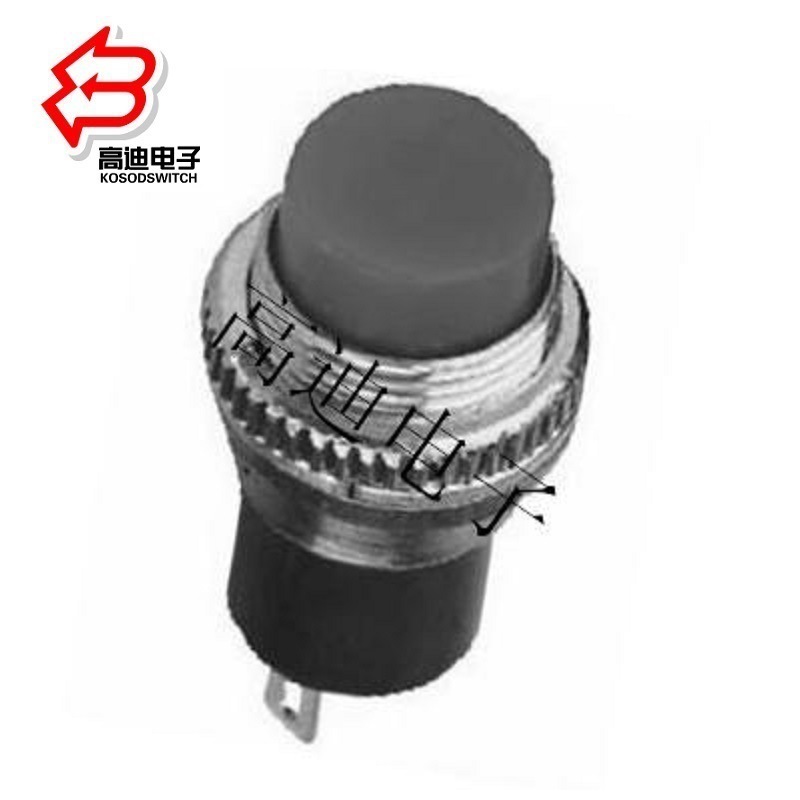 常开轻触开关2脚圆形 常闭按键开关金属型2脚 复位按钮开关10m