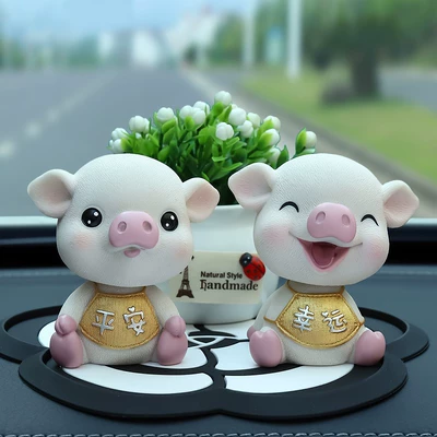 Avtomobil Aksesuarları Bəzəkləri Bobblehead Donuzcuq Avtomobil Daxili Şirin Avtomobil Bəzək Ləvazimatları