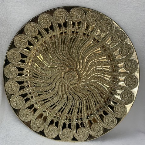 Platos de decoración metálica galvanizados Platos de boda Platos de frutas Platos