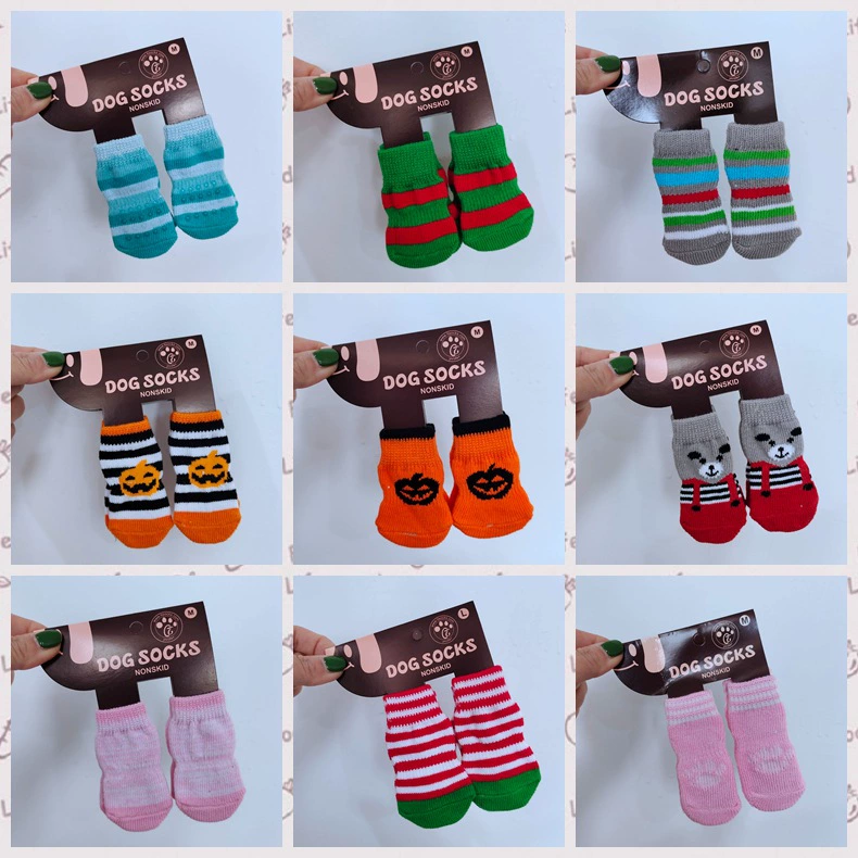 Маленькие оптовые носки собаки носки для домашних животных носки Тедди носки дозирования нескользящие носки