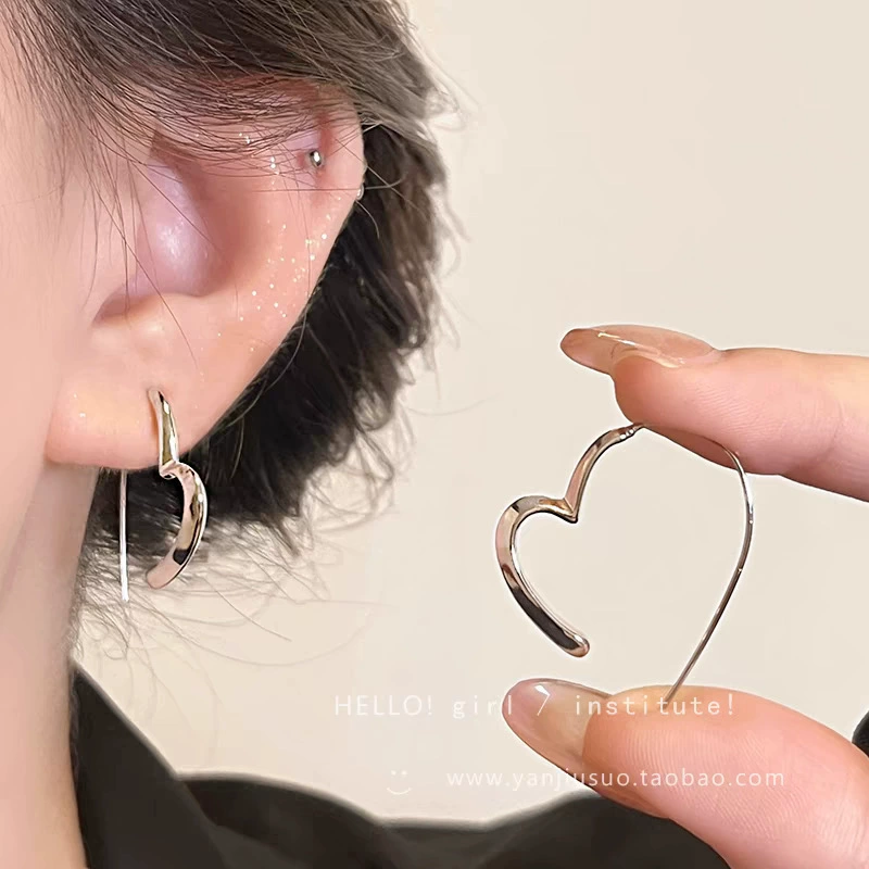 Серьги Silver 925, корейский цветочный минимализм, простой элегантный тренд