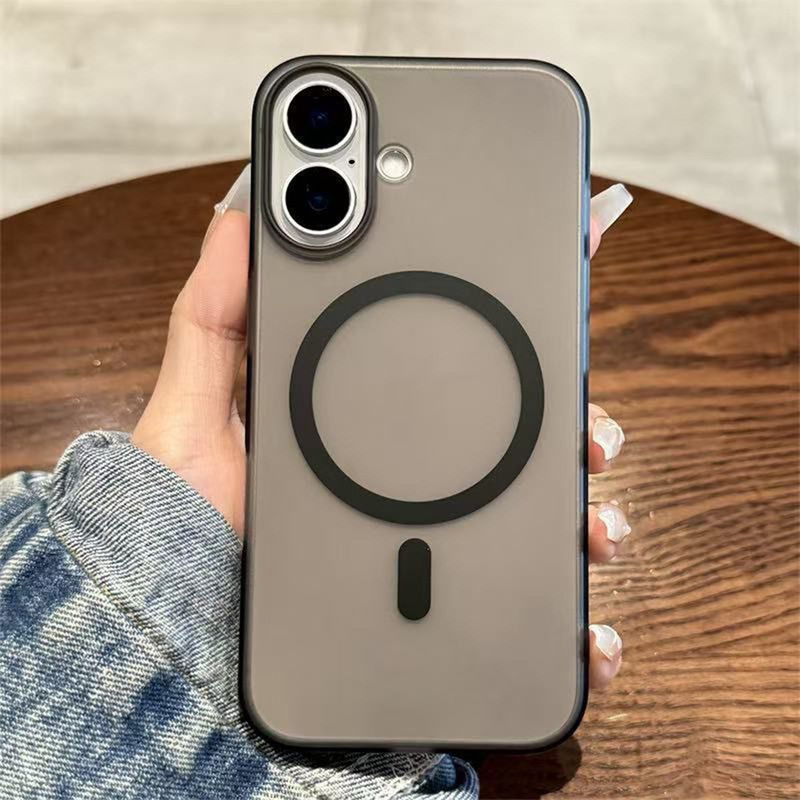Frosted Ice Mist Apple Magnetic Phone Case 13 Apple Phone Protective Case High-End Casual Style High-End Girls Style Frosted Ice Mist Apple Magnetic Phone Case 13 Apple Phone Protective Case High-End Casual Style High-End Girls Style