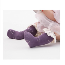 秋冬ins复古风韩国儿童宝宝婴儿蕾丝中筒袜公主花边袜无骨小腿袜