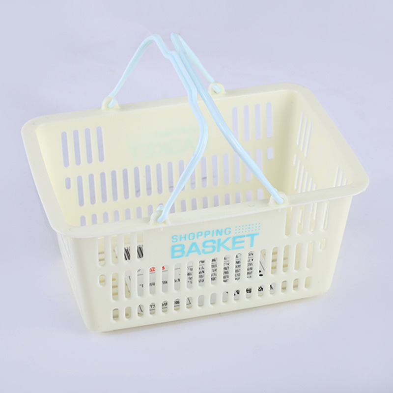 ネットレッド創意ミニショッピングバスケット日本式プラスチック手提げバスケットかわいい入浴化粧品収納ブルー子