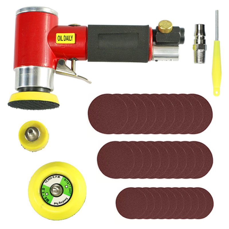 Máquina pulidora neumática de 2 pulgadas de 3 pulgadas máquina de papel de lija máquina de pulir máquina de encerado de coche pequeña máquina de pulir fábrica oferta especial directa