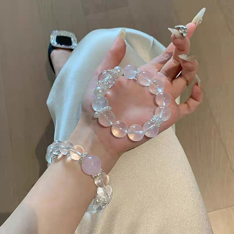オールマジックオープンユン〜女性向けの高エネルギー天然クリスタルブレスレットアクセサリー、桃と富のビーズブレスレット、親友へのギフト|undefined