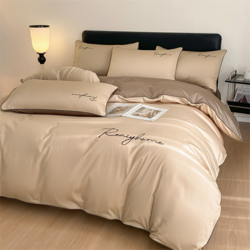 60 pieces of long-staple cotton four-piece set, all-cotton pure cotton 100-thread count sheet set and duvet cover set, four-season universal bed linen set